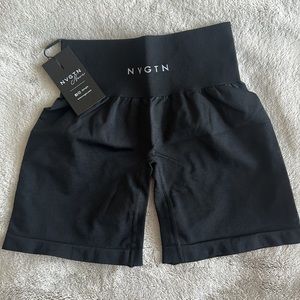 NVGTN Solid Black Seamless Shorts